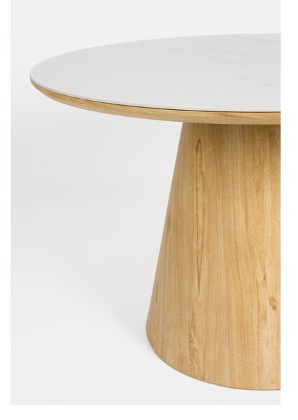 Kerek étkezőasztal kő asztallappal ø 115 cm Almira – White Label