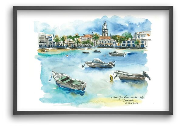 ARRECIFE, Lanzarote, Canary Island - 2023.04.24. - falikép keretben | artbridge