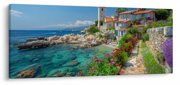 Kép - Festői tengerparti falu (120x50 cm)