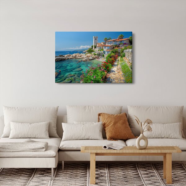 Kép - Festői tengerparti falu (90x60 cm)
