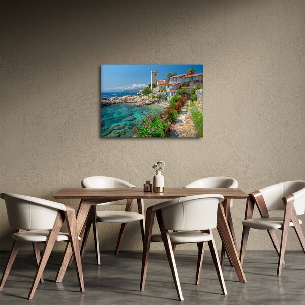 Kép - Festői tengerparti falu (70x50 cm)