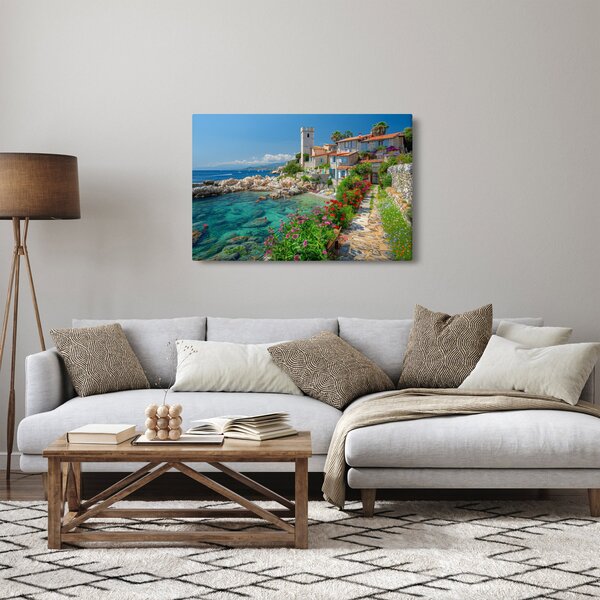 Kép - Festői tengerparti falu (90x60 cm)