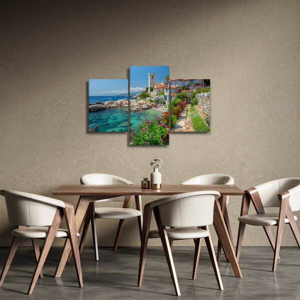 Kép - Festői tengerparti falu (90x60 cm)