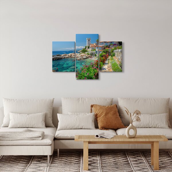 Kép - Festői tengerparti falu (90x60 cm)