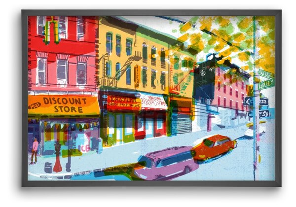 Street in New York 2 - falikép keretben | artbridge