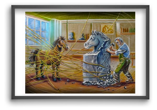 Horse - falikép keretben | artbridge