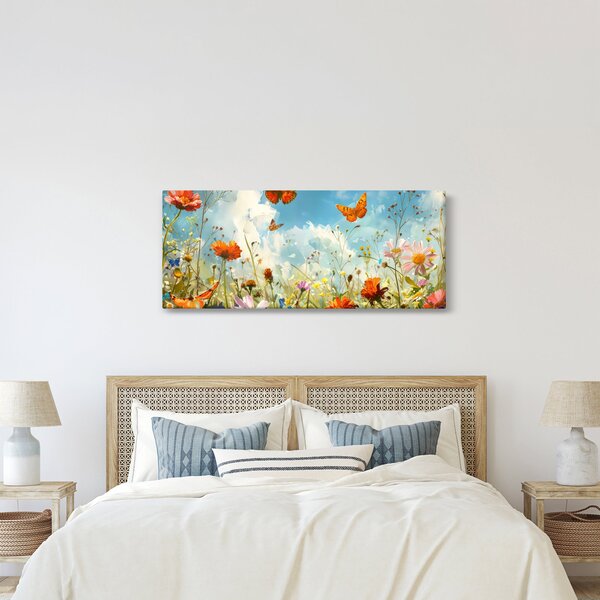 Kép - Pillangók a nyári réten (120x50 cm)