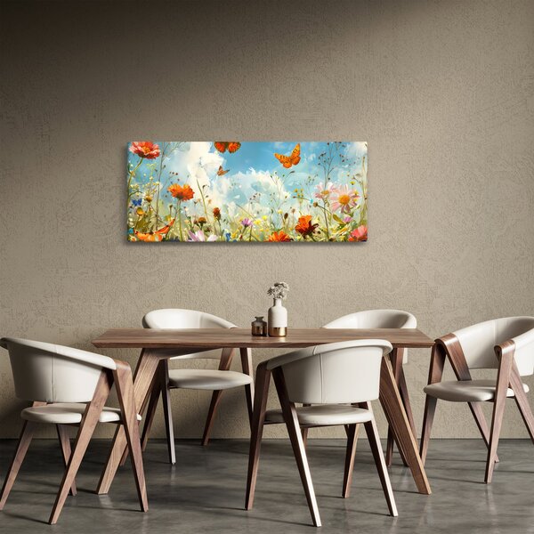 Kép - Pillangók a nyári réten (120x50 cm)