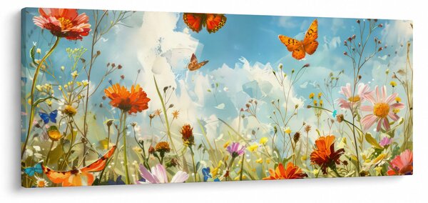 Kép - Pillangók a nyári réten (120x50 cm)