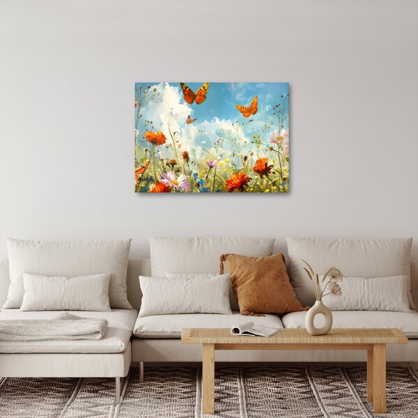 Kép - Pillangók a nyári réten (70x50 cm)