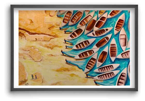 Water - falikép keretben | artbridge