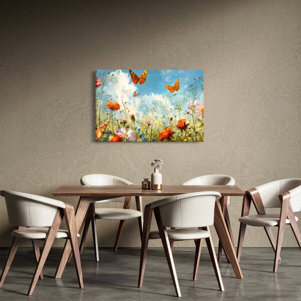 Kép - Pillangók a nyári réten (90x60 cm)