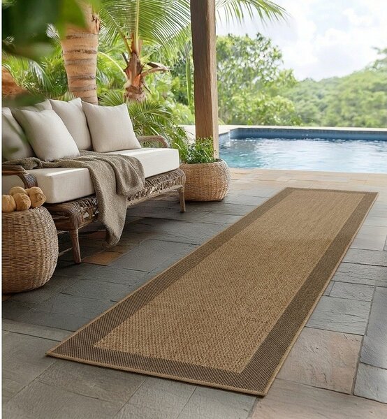 Barna kültéri-beltéri futószőnyeg 80x250 cm Timber 1402 – Ayyildiz Carpets