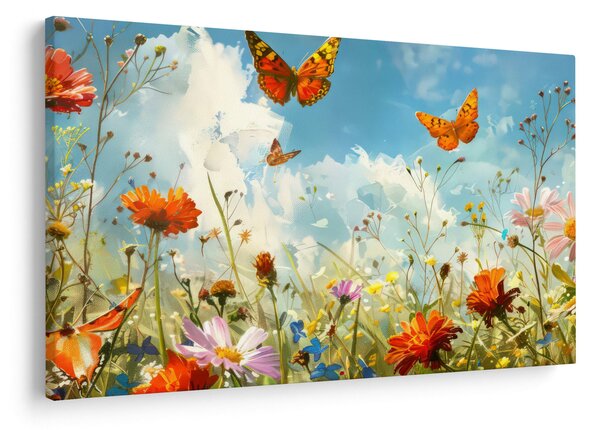 Kép - Pillangók a nyári réten (90x60 cm)