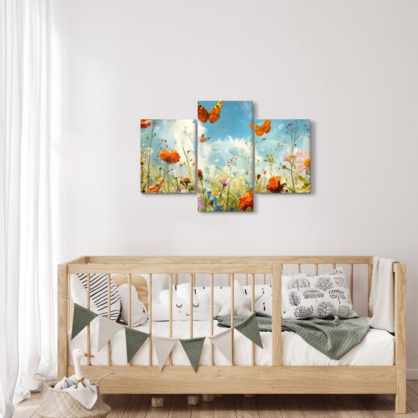 Kép - Pillangók a nyári réten (90x60 cm)