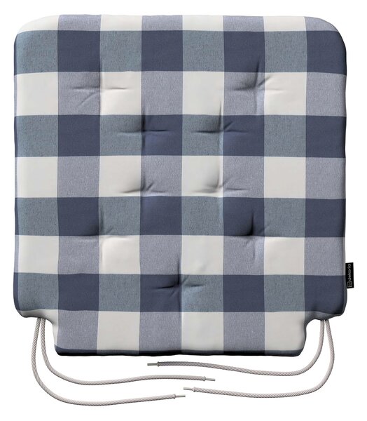 Christoph székpárna rögzítőzsinórral termék színe sötétkék szövet mintás