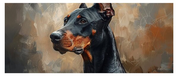 Kép - Dobrman portréja (120x50 cm)