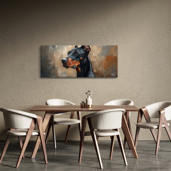 Kép - Dobrman portréja (120x50 cm)