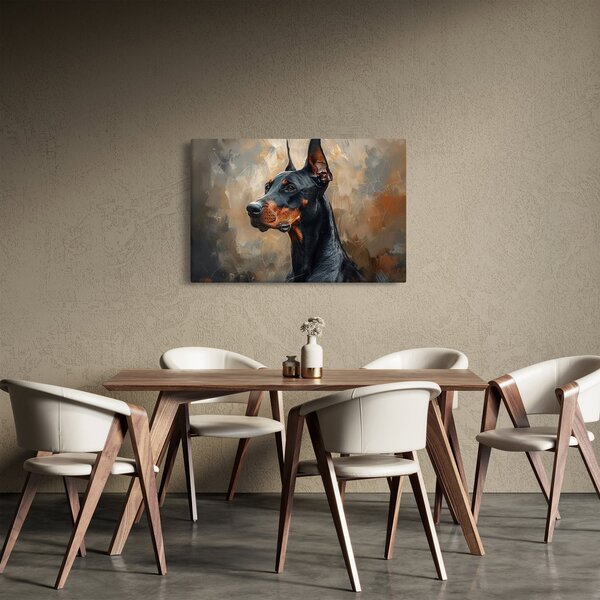 Kép - Dobrman portréja (90x60 cm)