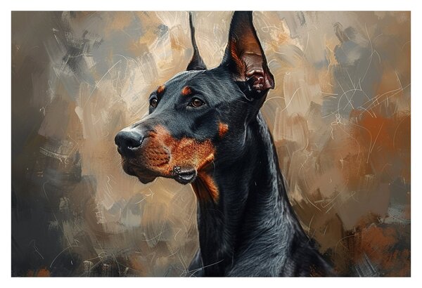 Kép - Dobrman portréja (90x60 cm)