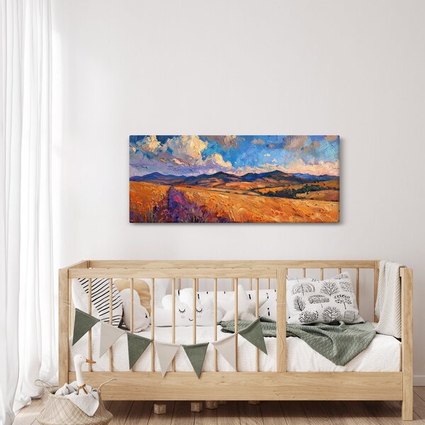 Kép - Olajfestmény tájkép (120x50 cm)