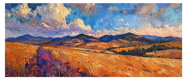 Kép - Olajfestmény tájkép (120x50 cm)