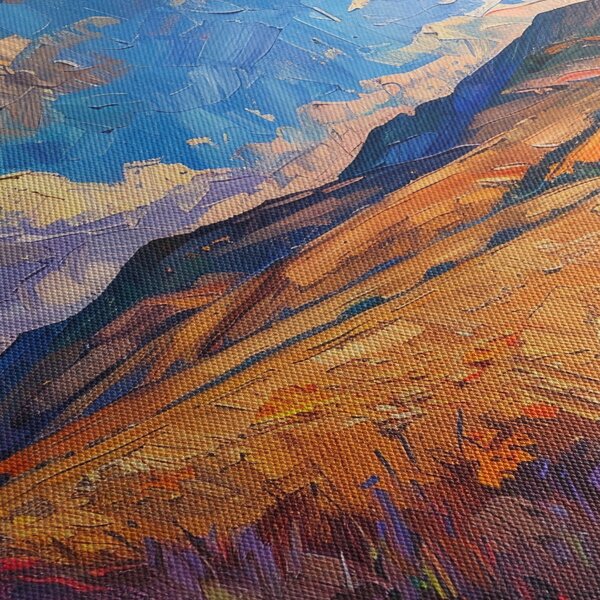 Kép - Olajfestmény tájkép (120x50 cm)