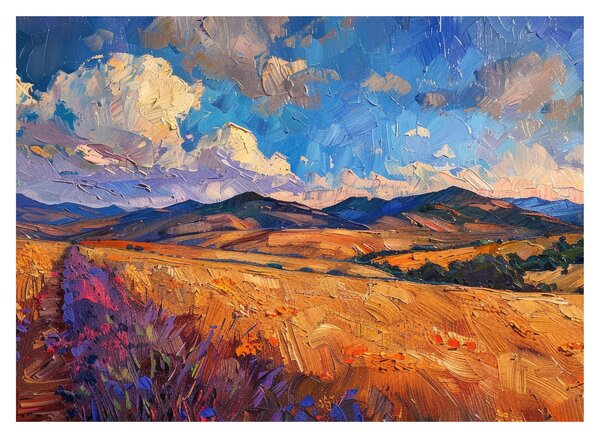 Kép - Olajfestmény tájkép (70x50 cm)