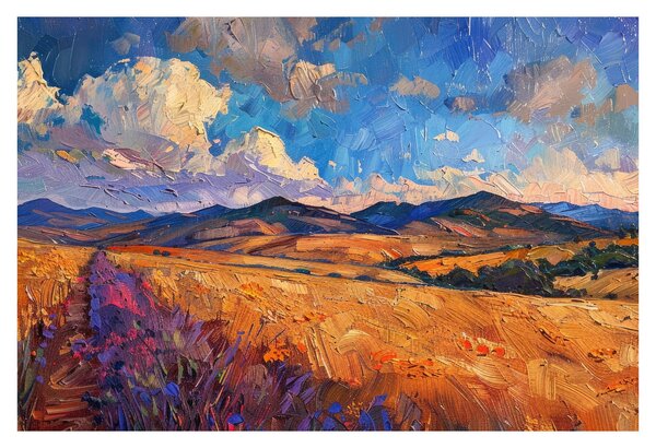 Kép - Olajfestmény tájkép (90x60 cm)