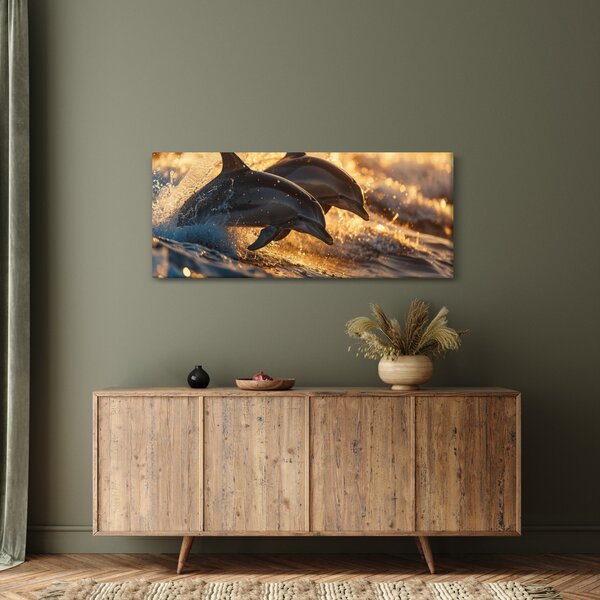 Kép - Delfinek (120x50 cm)