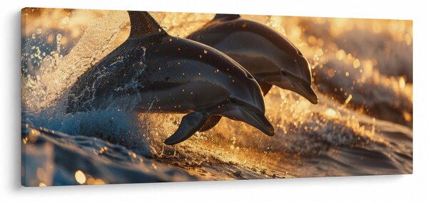 Kép - Delfinek (120x50 cm)