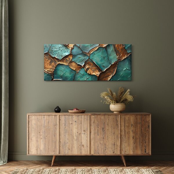 Kép - Zöld-arany festés (120x50 cm)