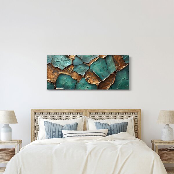 Kép - Zöld-arany festés (120x50 cm)