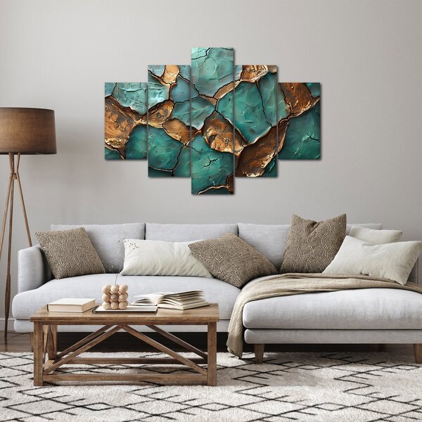 Kép - Zöld-arany festés (150x105 cm)