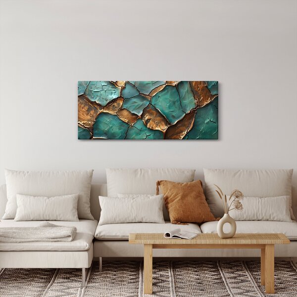Kép - Zöld-arany festés (120x50 cm)