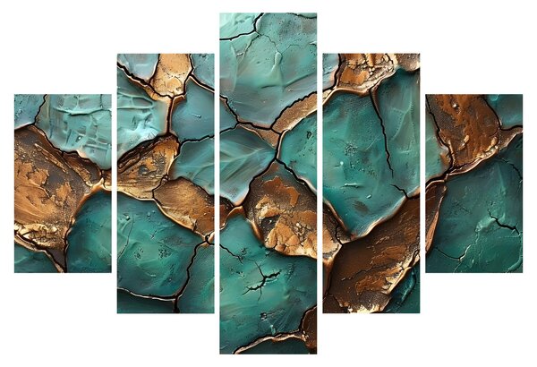 Kép - Zöld-arany festés (150x105 cm)