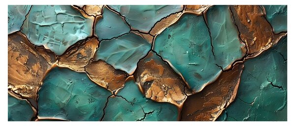 Kép - Zöld-arany festés (120x50 cm)