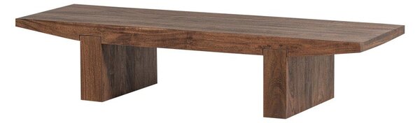 Sötét natúr színű akácfa dohányzóasztal 48x152 cm Eron – WOOOD