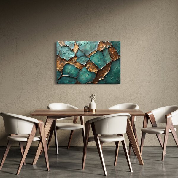 Kép - Zöld-arany festés (90x60 cm)