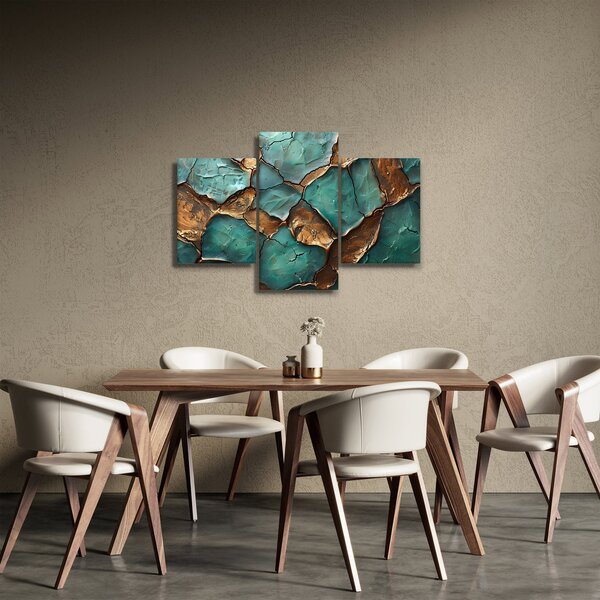 Kép - Zöld-arany festés (90x60 cm)