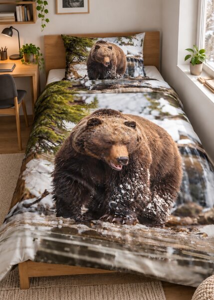 3d ágyneműhuzat Bear 140x200 cm