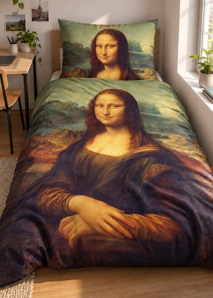 3d ágyneműhuzat Mona Lisa pamut 140x200 cm
