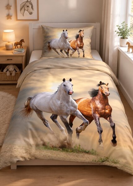 3d ágyneműhuzat Horse 140x200 cm