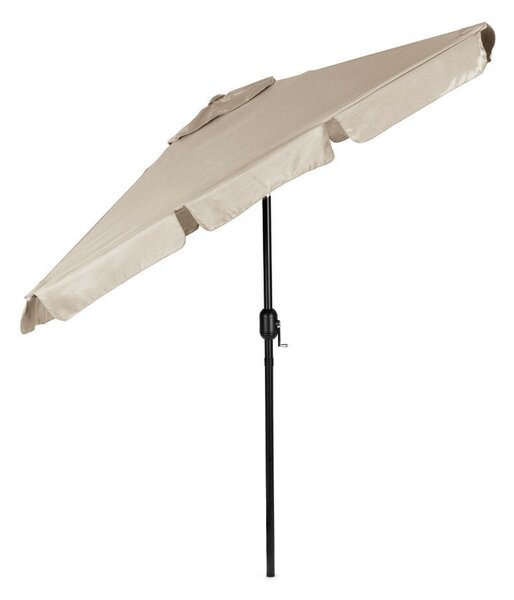 Kerti napernyő, MultiGarden SL-UM019-3, bézs, téglalap alakú, 200 x 130 cm, magasság: 212 cm, tekerőkarral, 38 mm acél rúd, 4 szegmens, dönthető, UV-álló, esőálló, 160 g/m2