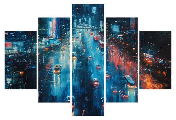 Kép - Nagyváros, olajfestmény (150x105 cm)