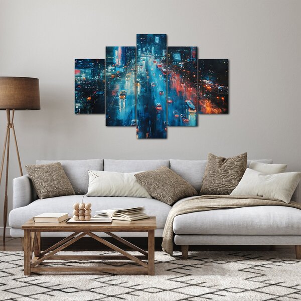 Kép - Nagyváros, olajfestmény (150x105 cm)