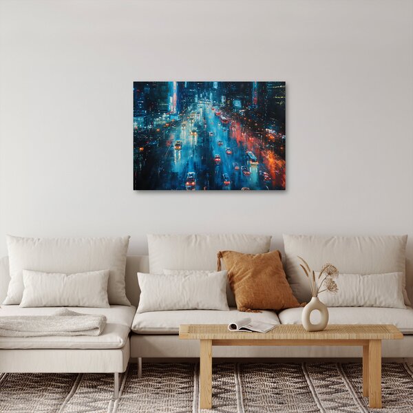Kép - Nagyváros, olajfestmény (70x50 cm)