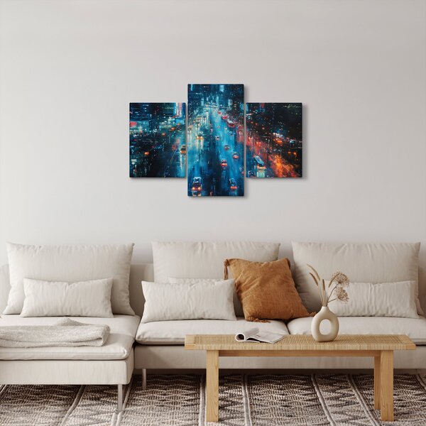 Kép - Nagyváros, olajfestmény (90x60 cm)