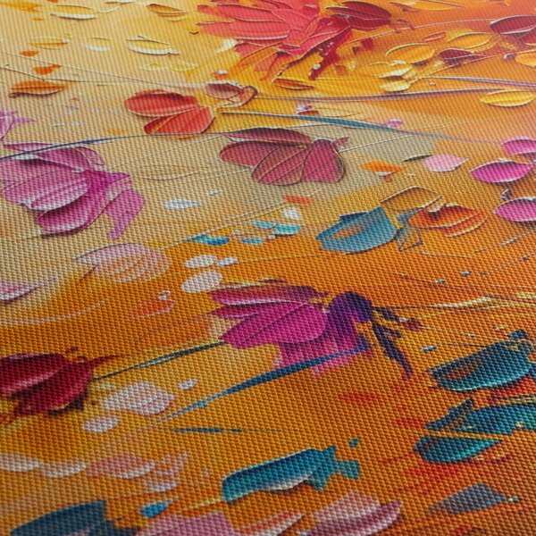 Kép - Színes virágok festése (120x50 cm)