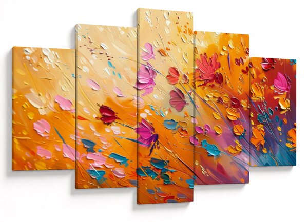 Kép - Színes virágok festése (150x105 cm)